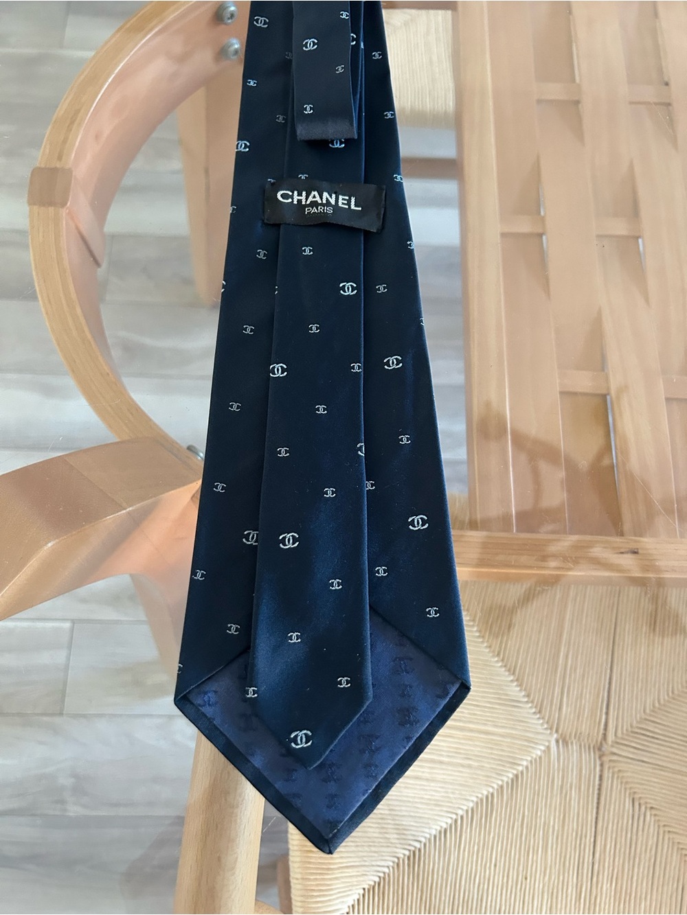 Vintage Chanel 100% Silk Tie - Made in France